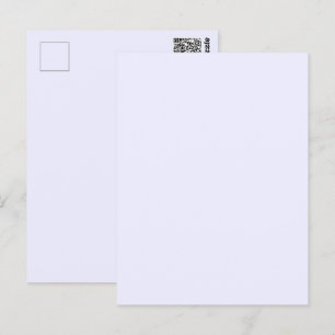 Carte Postale Lavande Rose Doux Pale Blanc Pastel Couleur Solide