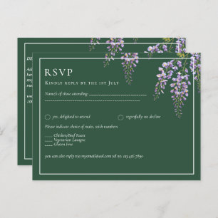 Carte Postale Lavande WISTERIA Emerald Green All-in-1 Mariage