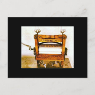 Carte Postale Lave-linge vintage Wringer Antique Machine à laver