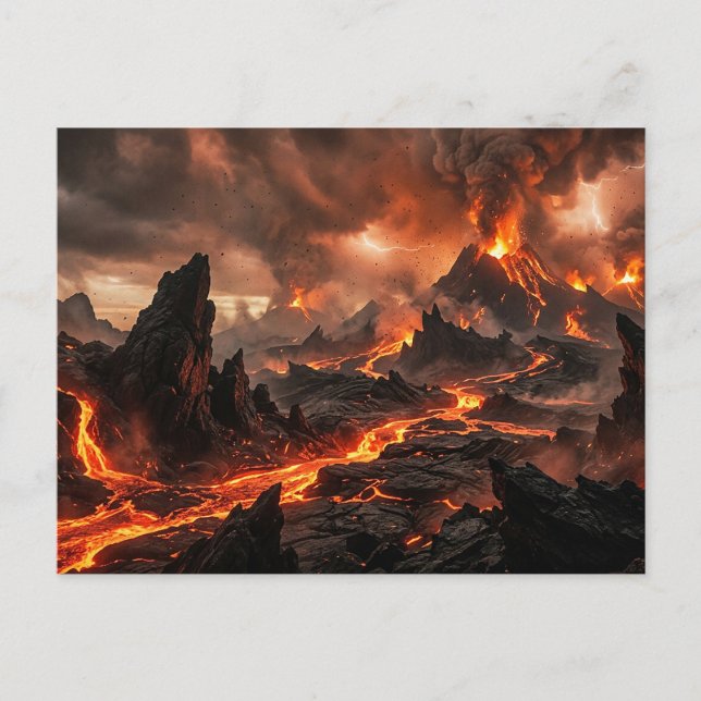 Carte Postale Lave volcanique (Devant)