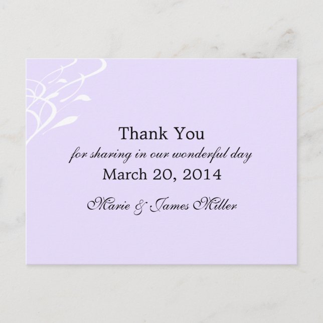 Carte postale Lavendar sans respiration (Devant)