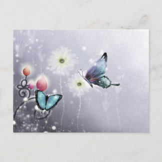 Carte Postale Lavender Butterfly Abstract