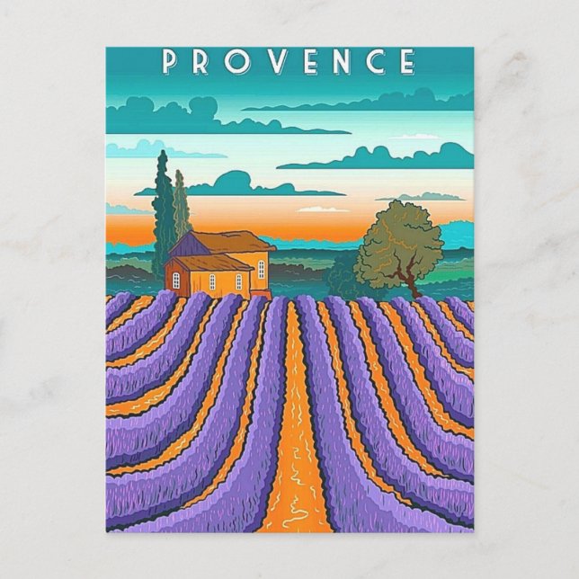 Carte Postale Lavender Field Provence France (Devant)