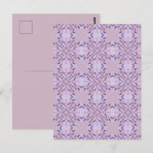 Carte Postale Lavender Mauve rose violet géométrique Art Abstrai