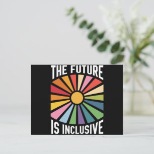 Carte Postale L'avenir est arc-en-ciel de fierté de la diversité