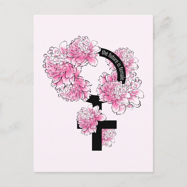 Carte Postale L'avenir est féminin (Devant)