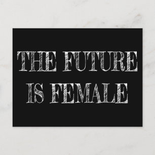 Carte Postale L'avenir est Féminin Vintage