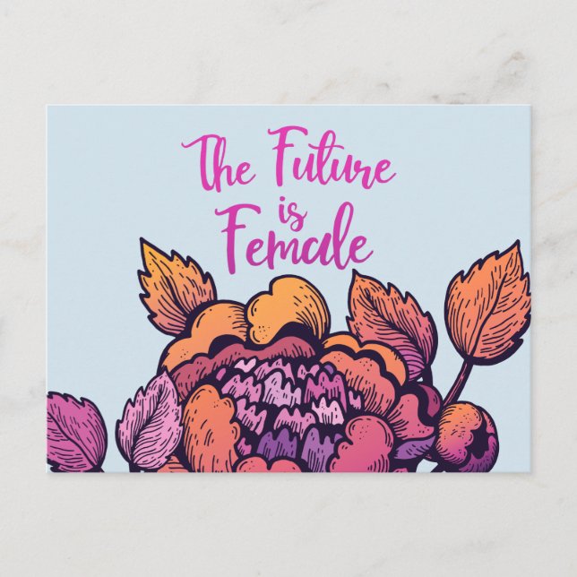 Carte Postale L'avenir est une lettre féminine (Devant)