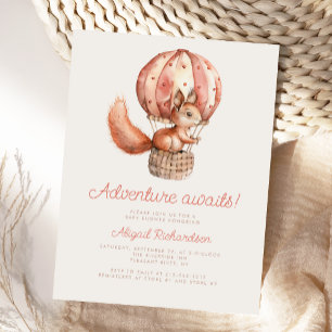 Carte Postale L'aventure Attend Douce Écureuil Balloon Baby Show