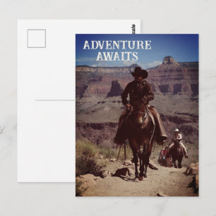 Carte Postale L'aventure Attend Thème Extérieur Occidental
