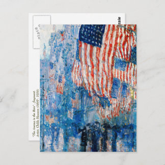 Carte Postale "L'avenue de la pluie" par Childe Hassam