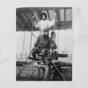 Carte Postale L'aviateur Henri Farman et sa femme, début des ann