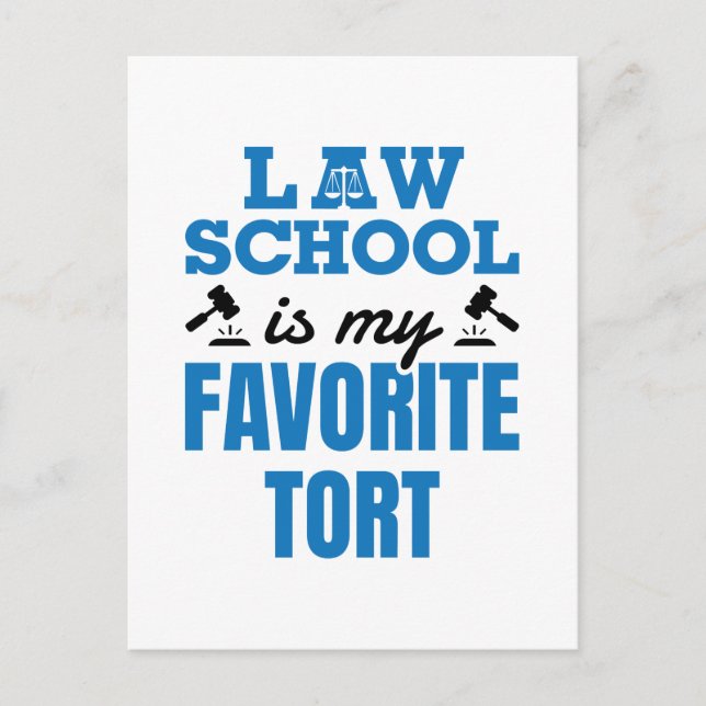 Carte Postale Law School Is My Favorite (Devant)