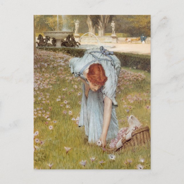Carte Postale Lawrence Tadema : Flora Spring in the Gardens (Devant)