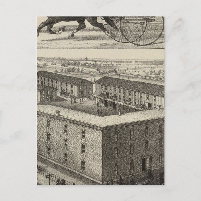 Carte Postale LB Johns' Carriage Works, Abilene, Kansas (Devant)