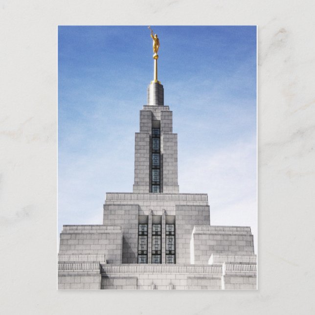 Carte Postale lds mormon rideau ut temple spire (Devant)