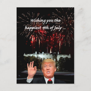 Carte Postale le 4 juillet le plus heureux de Donald Trump