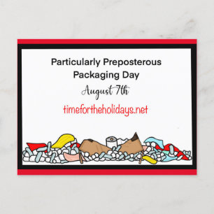 Carte Postale Le 7 août est particulièrement dangereux emballage