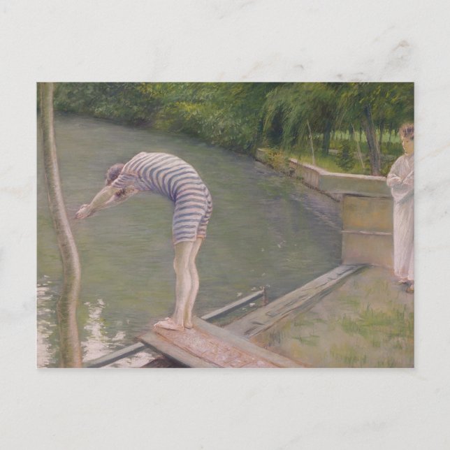 Carte Postale Le baigneur, ou le plongeur, 1877 (Devant)