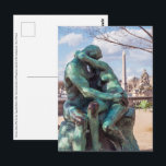 Carte Postale Le Baiser d'Auguste Rodin aux Tuileries, Paris<br><div class="desc">Statue en bronze Le Baiser d'Auguste Rodin (1882) dans le Jardin des Tuileries avec l'obélisque égyptien en arrière-plan - Paris,  France</div>