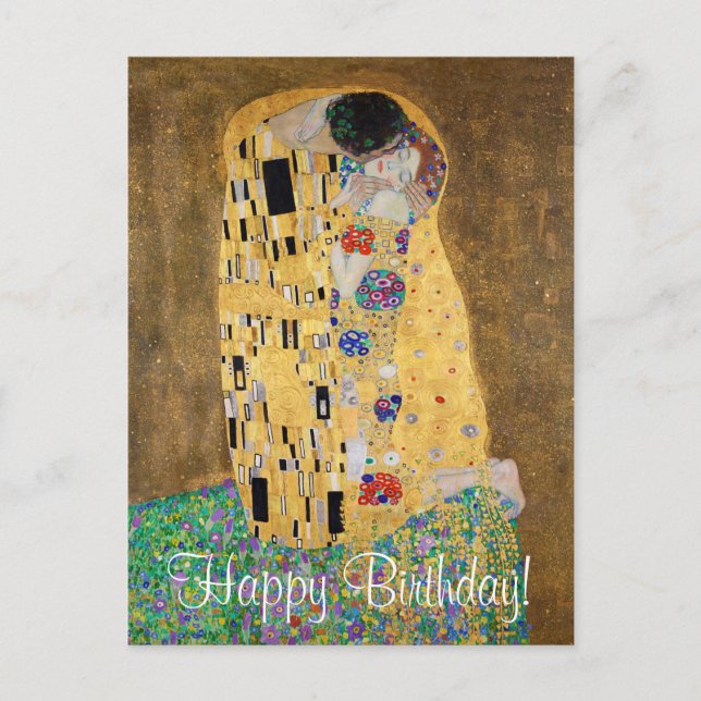 Carte Postale Le baiser de Gustav Klimt (Devant)