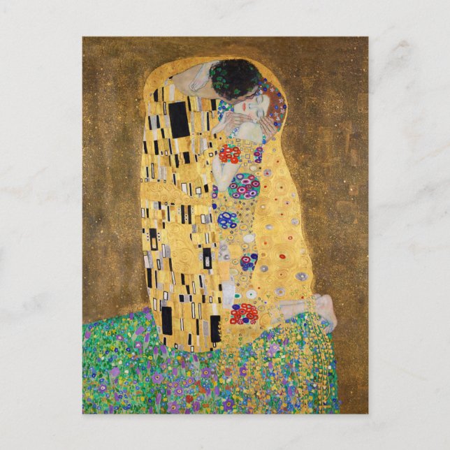 Carte Postale Le baiser de Gustav Klimt (Devant)