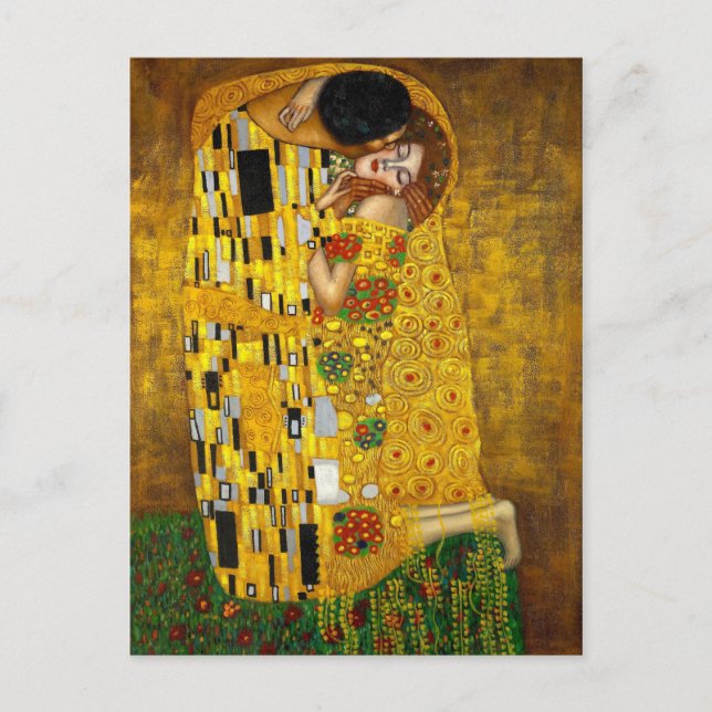 Carte Postale Le baiser de Gustav Klimt (Devant)