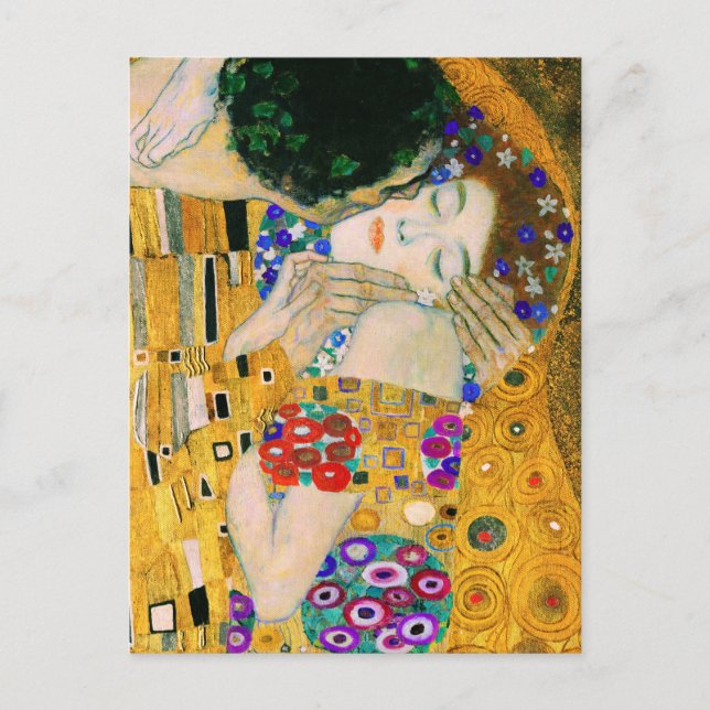 Carte Postale Le baiser de Gustav Klimt (Devant)