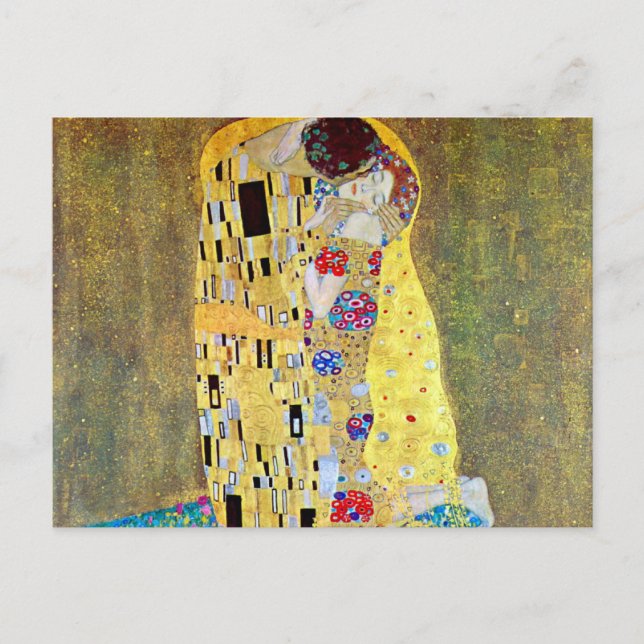 Carte Postale Le Baiser de Gustav Klimt, Art Nouveau ancien (Devant)