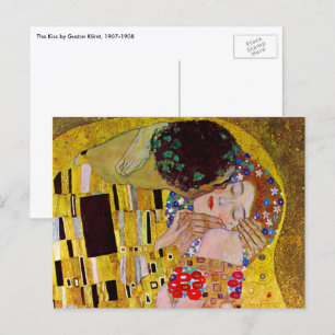 Carte Postale Le baiser de Gustav Klimt, Art Nouveau Vintage