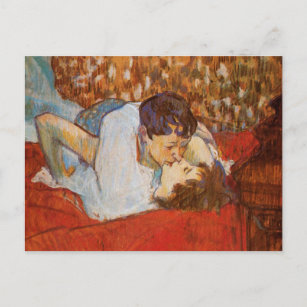 Carte Postale Le baiser de Toulouse-Lautrec
