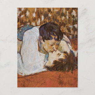 Carte Postale Le baiser - par Henri de Toulouse-Lautrec