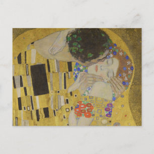 Carte Postale Le Baiser, peinture à l'huile Art nouveau, Gustav