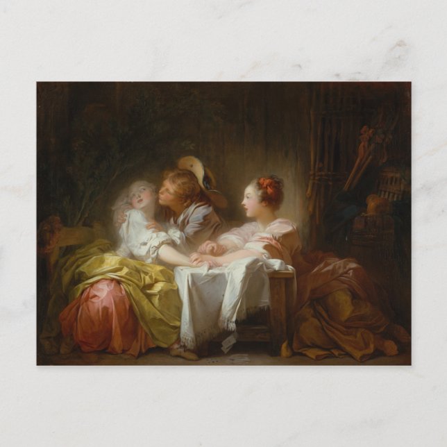 Carte Postale Le baiser volé - Jean Honoré Fragonard (Devant)