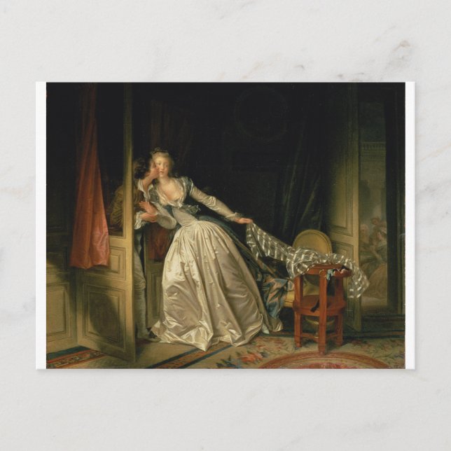 Carte Postale Le baiser volé par Jean-Honore Fragonard (Devant)