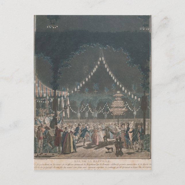 Carte Postale Le bal de la Bastille (Devant)