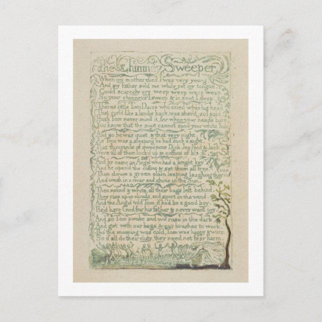 Carte Postale Le balayeur de Chimney, plaque 9 recto de 'Chants  (Devant)