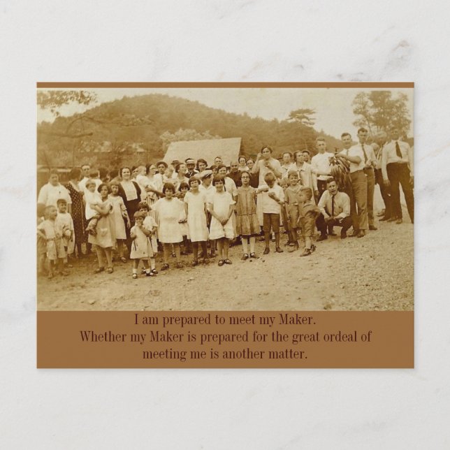 Carte Postale Le Banana Bunch : Réunion des camps des années 193 (Devant)