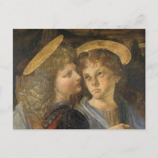 Carte Postale Le baptême de Léonard de Vinci des anges du Christ