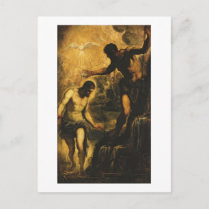 Carte Postale Le baptême du Christ (huile sur la toile)