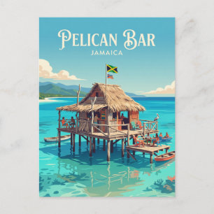 Carte Postale Le bar à pélicans de Floyd en Jamaïque