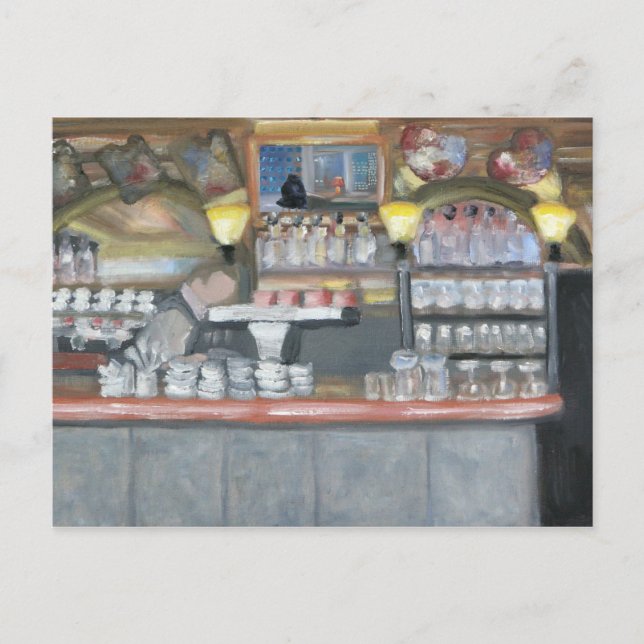 Carte Postale Le bar à singes et La Palette (Devant)