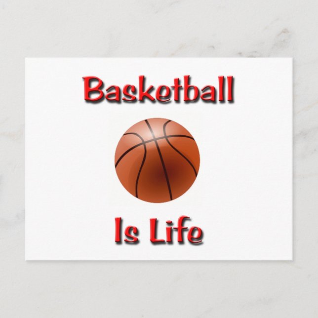 Carte Postale Le basket-ball, c'est la vie (Devant)
