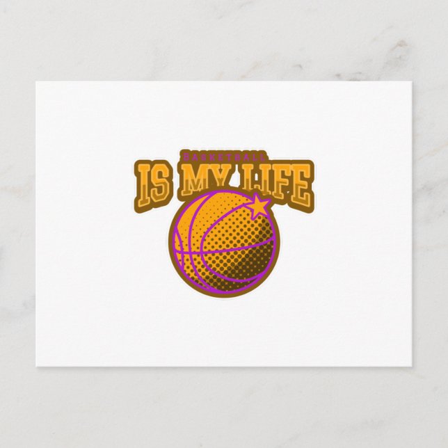 Carte Postale Le basket-ball est ma vie (Devant)