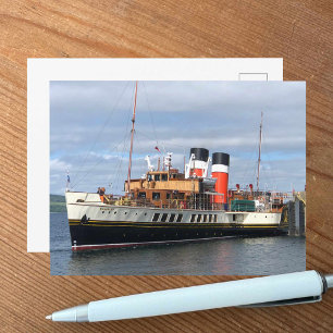 Carte Postale Le bateau à roues à aubes Waverley, Rothesay, Écos