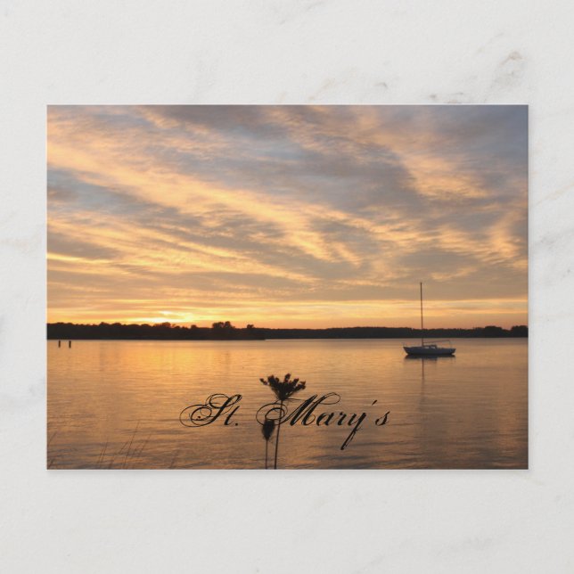 Carte Postale Le bateau solitaire, St. Mary's (Devant)
