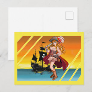 Carte Postale Le belle pirate.