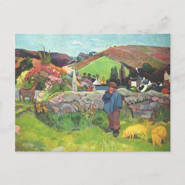 Carte Postale Le berger - Paul Gauguin (Devant)