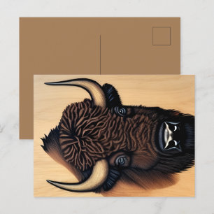Carte Postale Le Bison Majestueux - Un Symbole De Pouvoir Et De