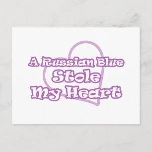 Carte Postale Le bleu russe a volé mon coeur